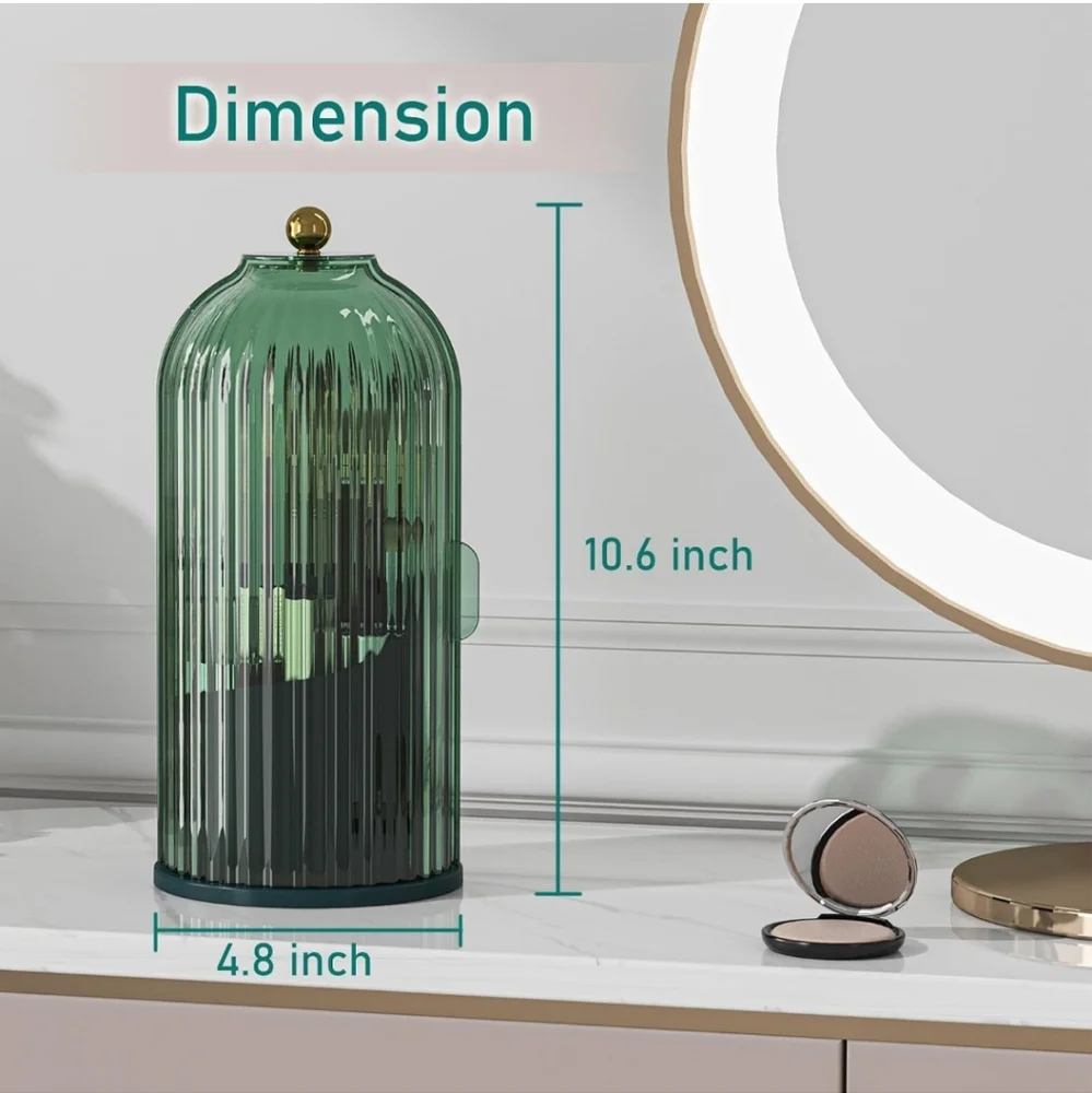 Elegant Green Makeup Brush Cosmetic Holder